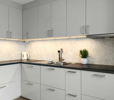 under cabinet lighting installed in kitchen in County Durham