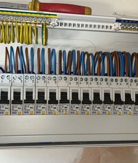 house rewire in progress showing new wiring installed in County Durham